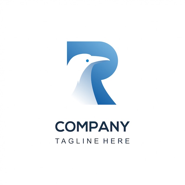 R ravenvogel logo Premium Vector