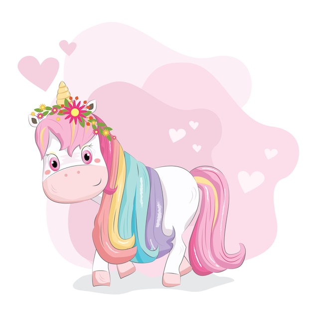 Download Rainbow unicorn | Premium Vector