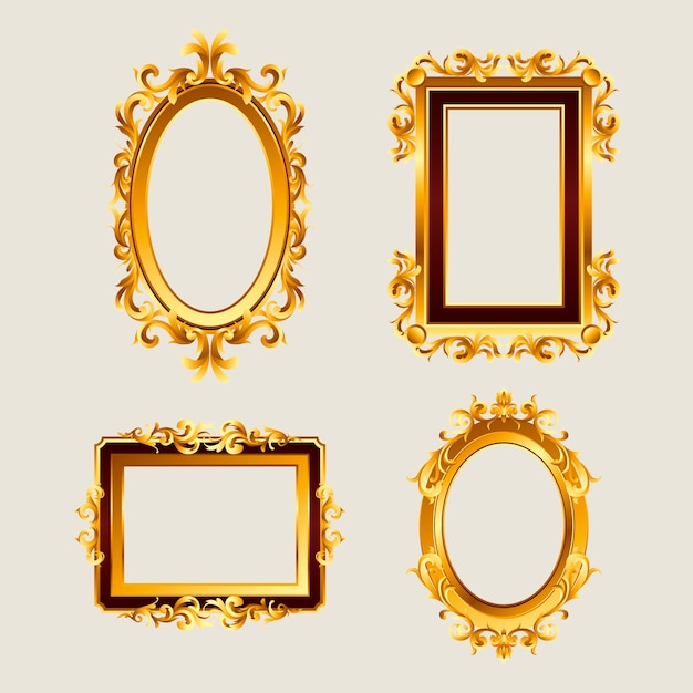 Realistisch kader dat in vintage stijl wordt geplaatst Gratis Vector