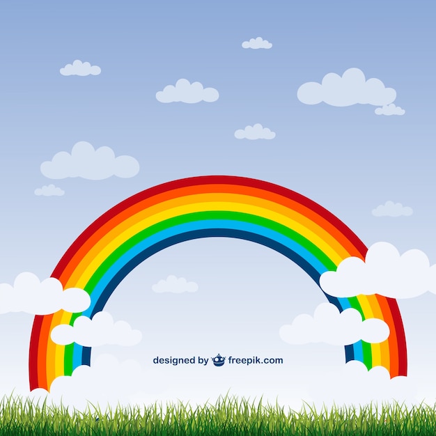 Regenboog Natuur Vector | Gratis Vector