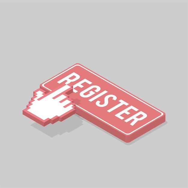 Registreer knop Gratis Vector