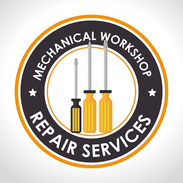 Reparatie service illustratie Gratis Vector