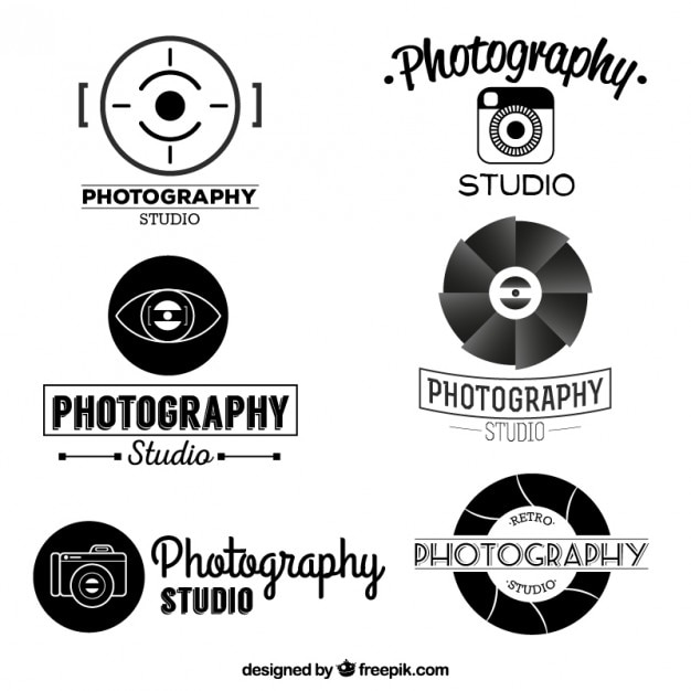 Retro Collectie Van Fotografie Logo Premium Vector