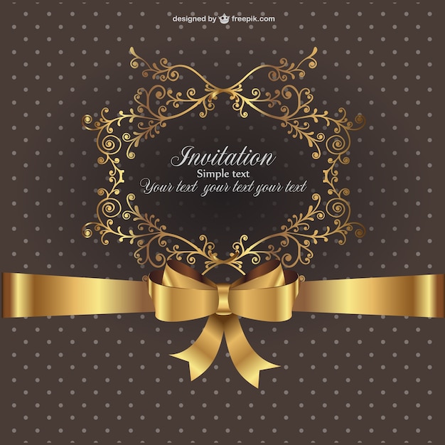 Retro werveling vector uitnodiging Gratis Vector