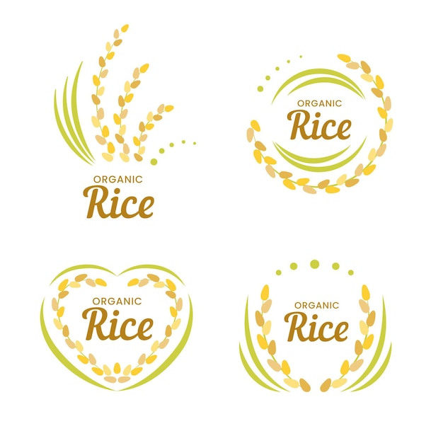 Rice logo collectie | Premium Vector