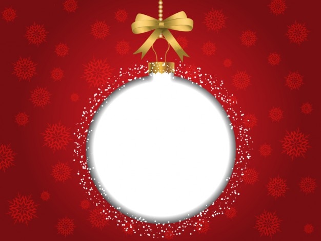 Rode kerst achtergrond met witte snuisterij Vector | Gratis Download