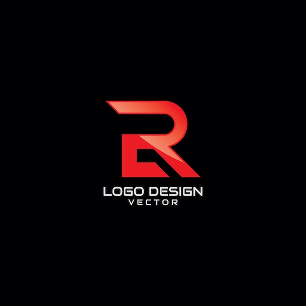 Rood r symbool logo | Premium Vector