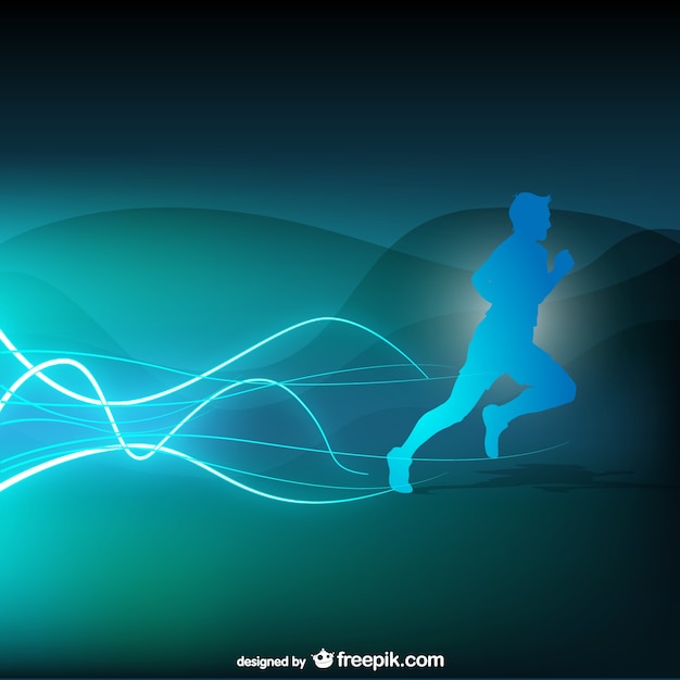 Runner vector abstracte achtergrond Gratis Vector