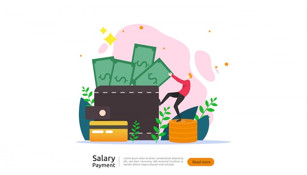 Salaris betaling concept Premium Vector