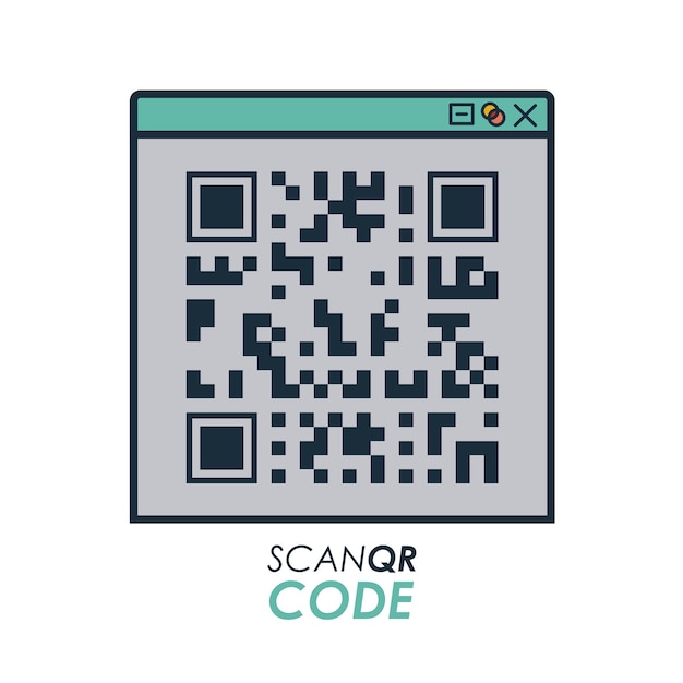 Scan qr-code ontwerp Premium Vector