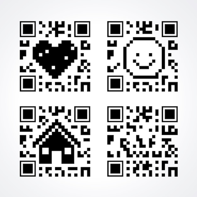 Scan qr-code ontwerp Premium Vector