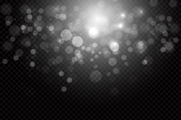 Schijnt bokeh overlay achtergrond Gratis Vector