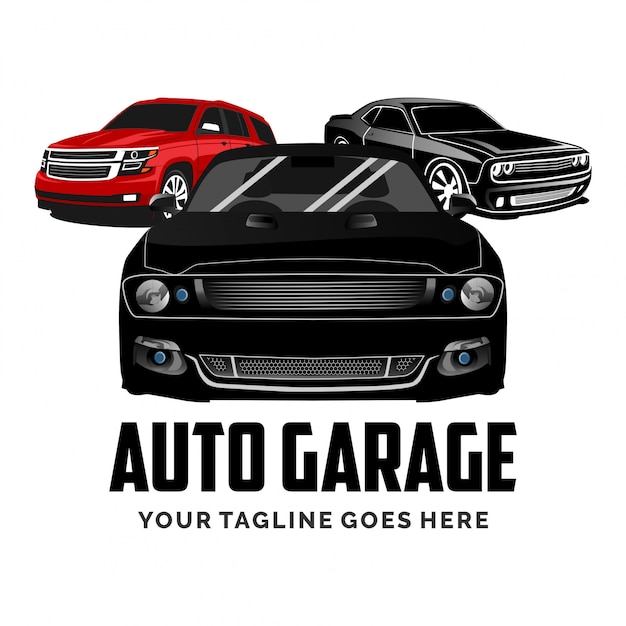 Set van auto garage auto logo ontwerp inspiratie Premium Vector