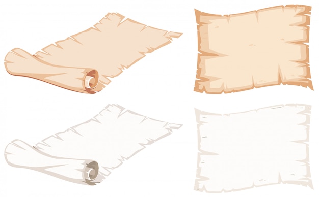 Set van papierrol Gratis Vector