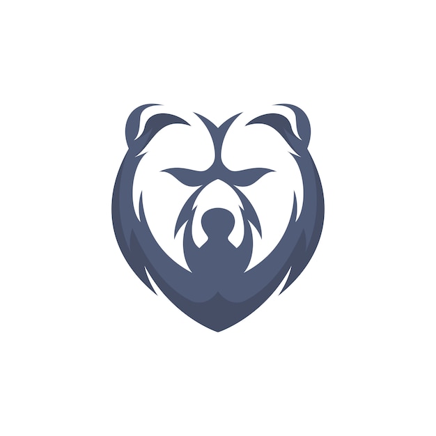 Simple head bear Premium Vector