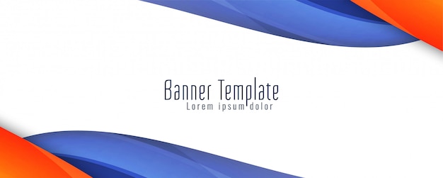 Sjabloon voor abstract golvende stijlvolle spandoek Gratis Vector