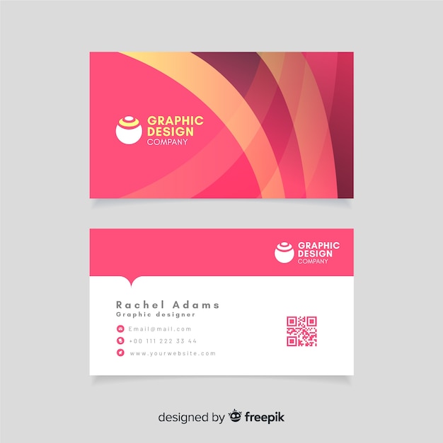 Sjabloon voor abstract gradiënt visitekaartjes Gratis Vector