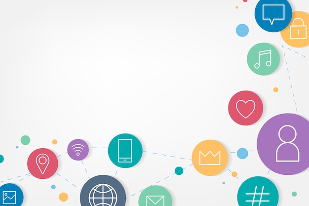 Social media iconen Gratis Vector