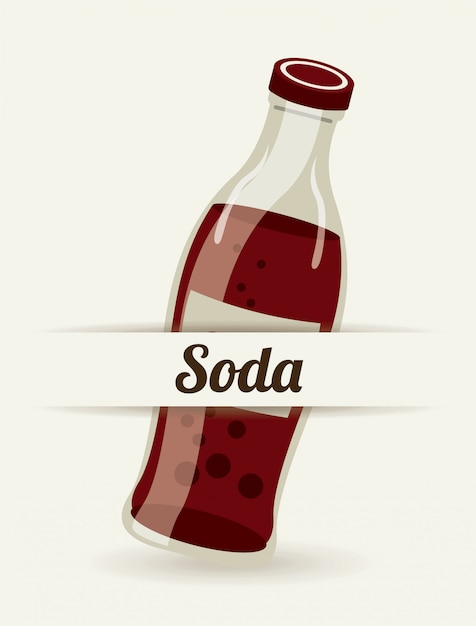 Soda eenvoudig element Gratis Vector