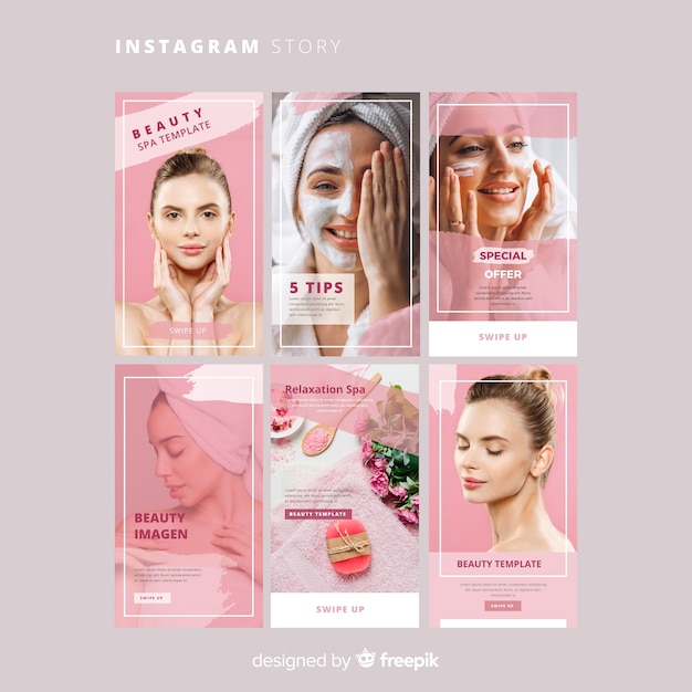 Spa instagram verhalen sjabloon Gratis Vector