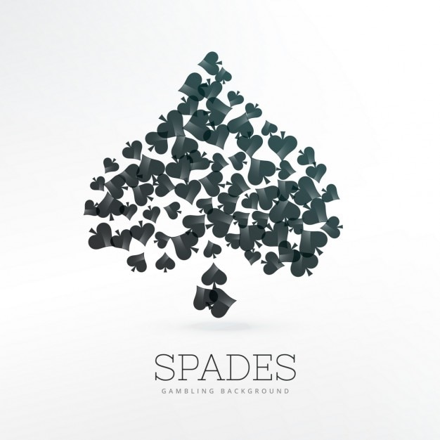 Speelkaart spades symbool illustratie Gratis Vector