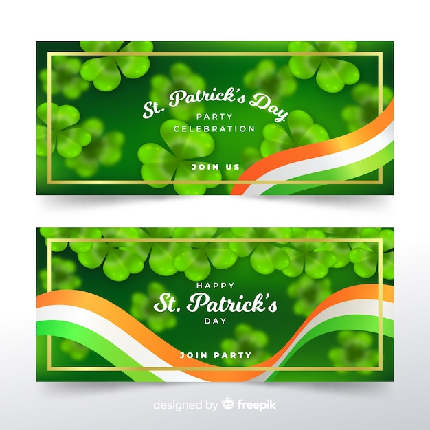 St. patrick's dag banner Gratis Vector