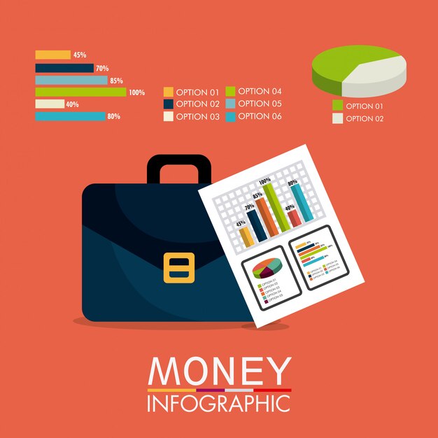 Statistieken over zakelijke groei en geldbesparingen Gratis Vector
