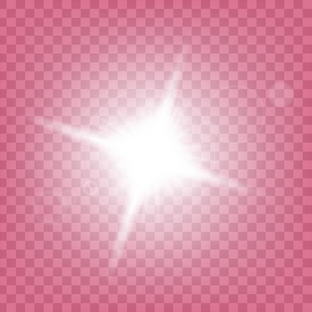 Sterren met gloei-licht barsten met fonkelingen. Premium Vector