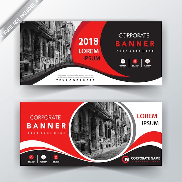 Stijlvolle golvende headerillustratie Gratis Vector