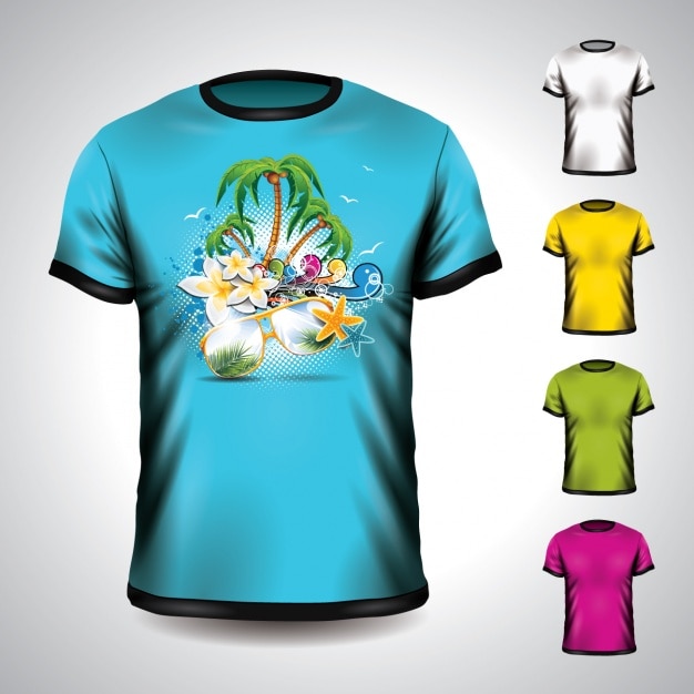 Download T-shirt mock up design | Gratis Vector