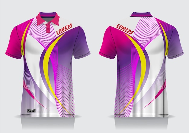 Download T-shirt polo sport ontwerp, badminton jersey mockup voor ...