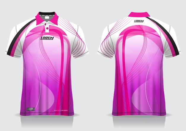 Download T-shirt polo sport ontwerp, badminton jersey mockup voor ...