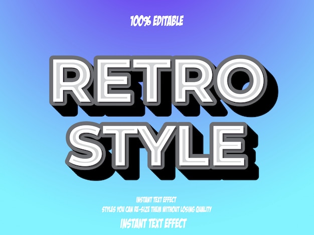 Teksteffect voor cool futuristisch effect, bewerkbare tekst Premium Vector