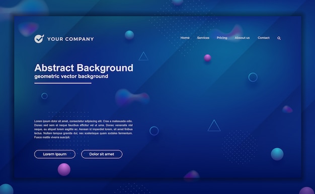 Trendy abstracte achtergrond voor uw bestemmingspaginaontwerp. minimale achtergrond voor website-ontwerpen. Premium Vector