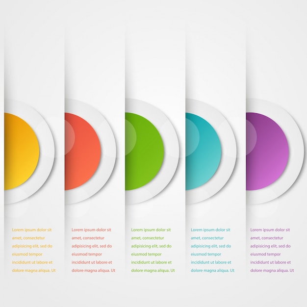 Vector abstracte cirkelsjabloon. object web Gratis Vector
