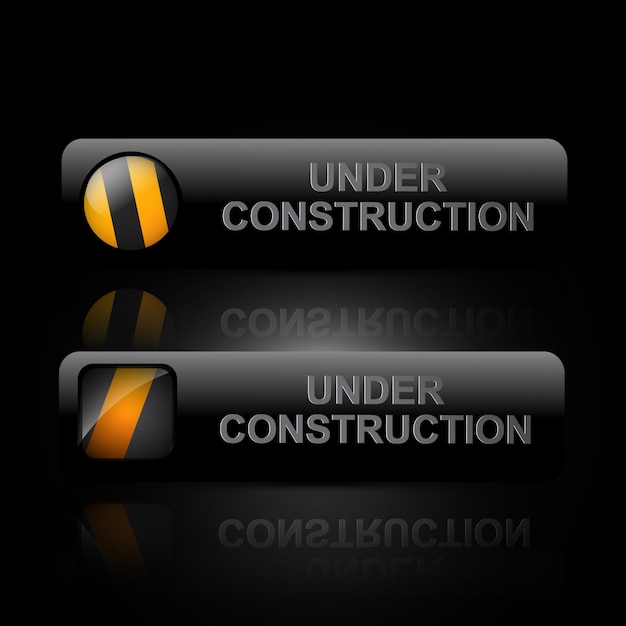 Vector donker onder constructie design art Gratis Vector