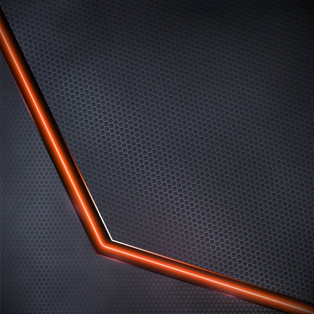 Vector donkere achtergrond met rood neonlicht Premium Vector
