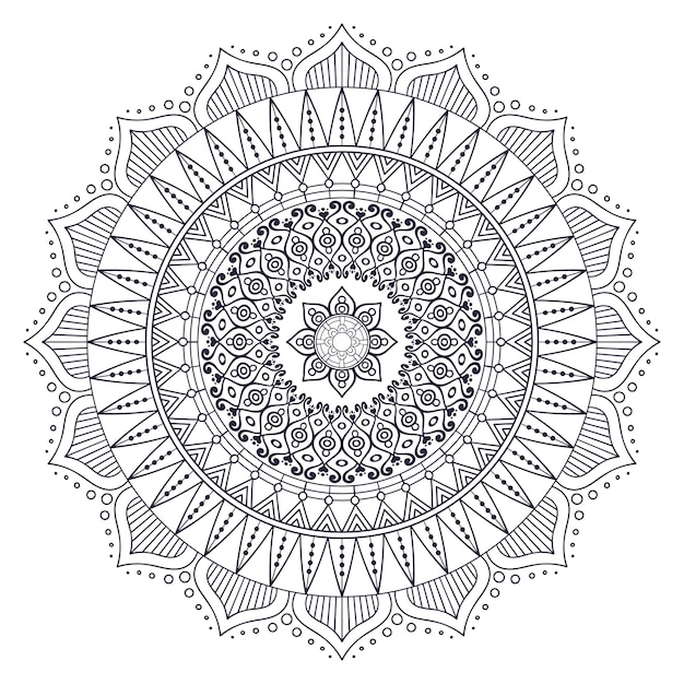 Vector Indische Mandala Gratis Vector