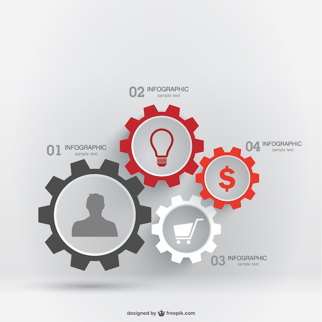 Vector infographic gratis spullen template Gratis Vector