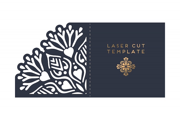 Vector kaart laser gesneden sjabloon Gratis Vector