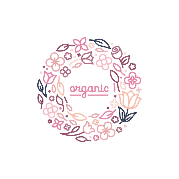 Vector logo ontwerpsjabloon en monogram concept in trendy lineaire stijl Premium Vector