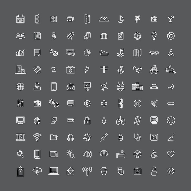 Vector ui illustratie gemengd reizen medische bedrijfsconcept Gratis Vector