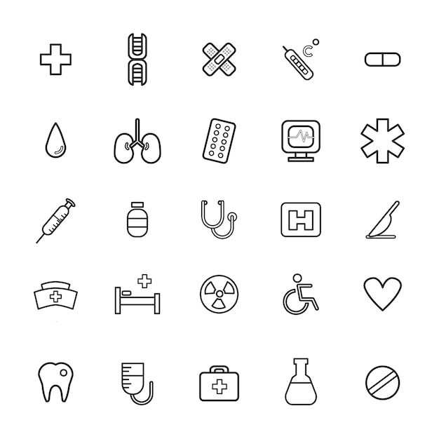 Vector ui illustratie gezondheid gezondheidszorg ziekenhuis concept Gratis Vector