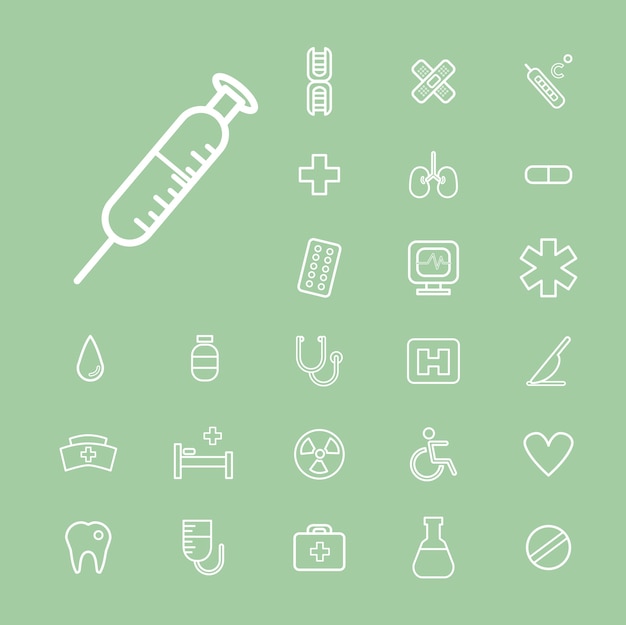 Vector ui illustratie gezondheid gezondheidszorg ziekenhuis concept Gratis Vector