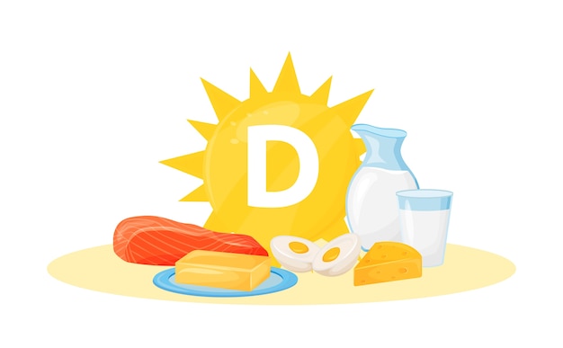 Vitamine d voedselbronnen afbeelding | Vector