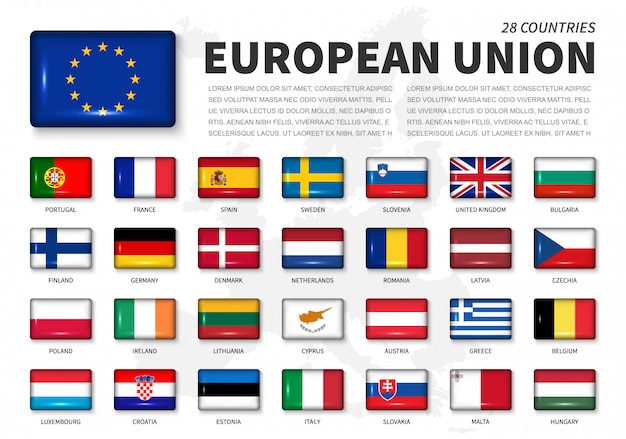 Vlag Van De Europese Unie Eu En Lidmaatschap 18981 495 