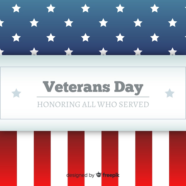 Vlaggenvelop veteran's day achtergrond Gratis Vector