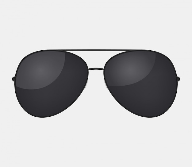 Vliegenierspolitie geïsoleerde zonnebril. | Premium Vector