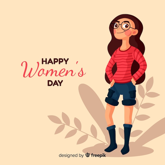 Vrouwendag achtergrond Gratis Vector