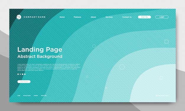 Website-bestemmingspagina, abstracte en moderne achtergrond Premium Vector